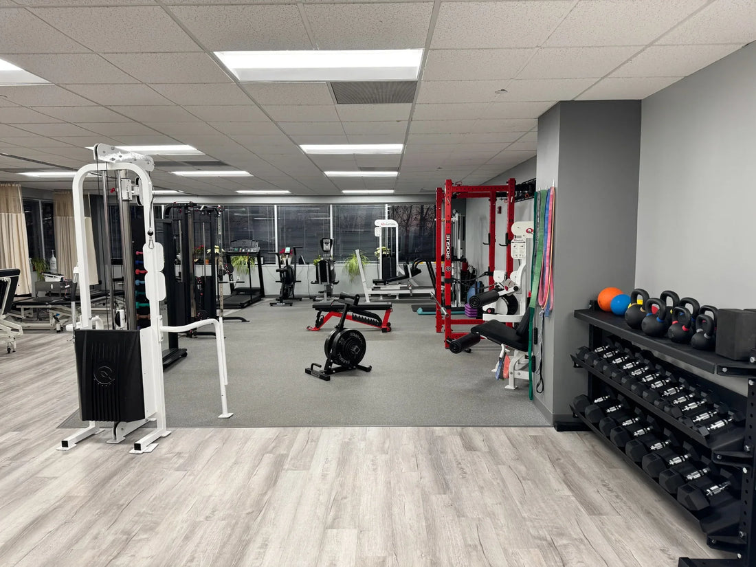 The one-on-one treatment gym at Spectrum Therapeutics in Wayne, NJ, where courses of physical therapy are carried out.