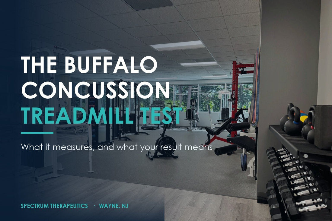 The Buffalo Concussion Treadmill Test explained - graded exertion testing at Spectrum Therapeutics in Wayne, NJ.
