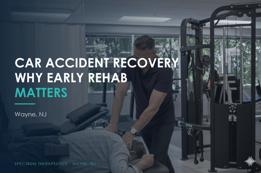 Dr. Rob Letizia treating neck pain after a car accident at Spectrum Therapeutics in Wayne, NJ.