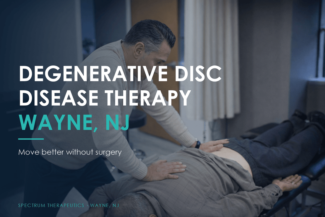 Dr. Rob Letizia treating degenerative disc pain at Spectrum Therapeutics in Wayne, NJ.
