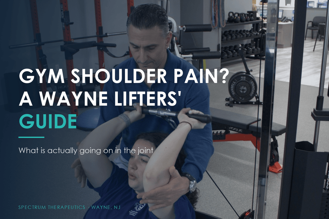 Dr. Rob Letizia coaching overhead shoulder work at Spectrum Therapeutics in Wayne, NJ.