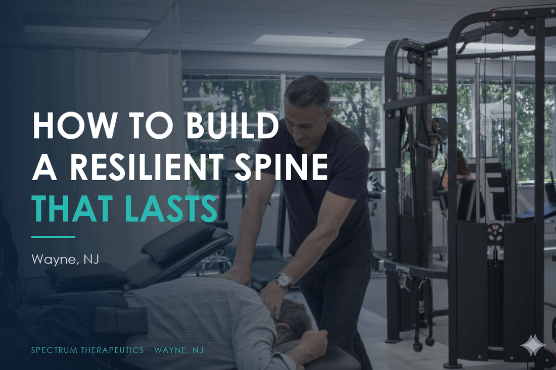 Dr. Rob Letizia treating the spine at Spectrum Therapeutics in Wayne, NJ.