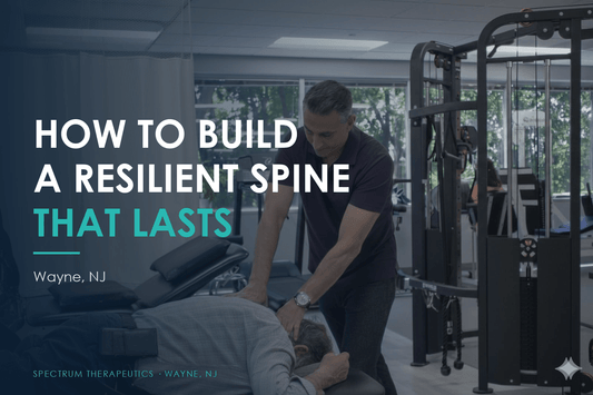 Dr. Rob Letizia treating the spine at Spectrum Therapeutics in Wayne, NJ.