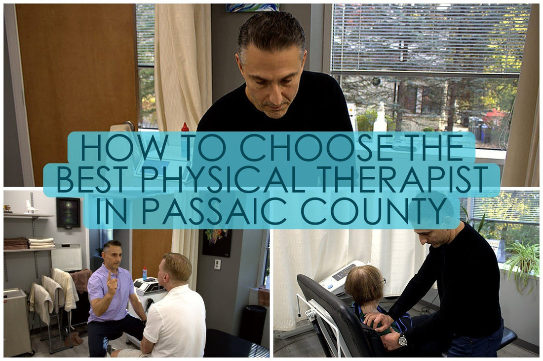 Photo collage of Dr. Rob Letizia, PT, DPT treating patients at Spectrum Therapeutics in Wayne, NJ, titled “How to Choose the Best Physical Therapist in Passaic County”