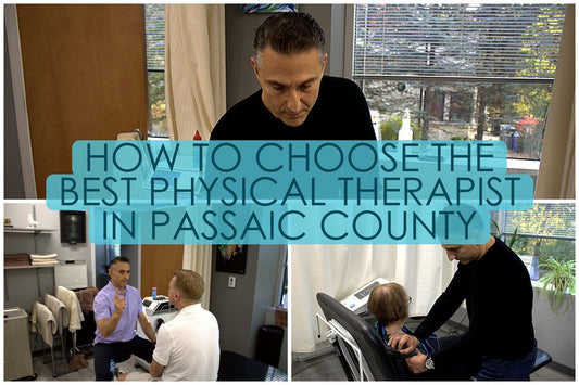Photo collage of Dr. Rob Letizia, PT, DPT treating patients at Spectrum Therapeutics in Wayne, NJ, titled “How to Choose the Best Physical Therapist in Passaic County”