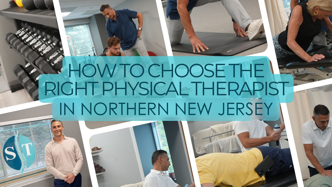 Photo collage of Dr. Rob Letizia treating patients at Spectrum Therapeutics in Wayne, NJ, titled “How to Choose the Right Physical Therapist in Northern New Jersey”