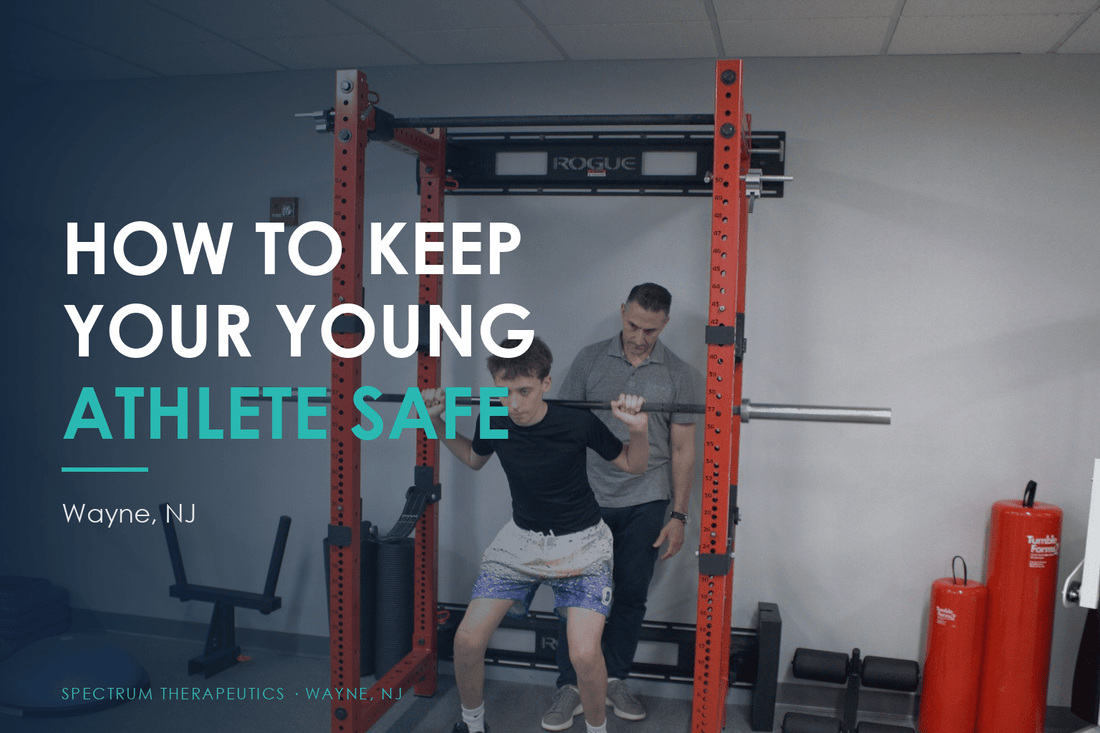 Dr. Rob Letizia coaching a young athlete at Spectrum Therapeutics in Wayne, NJ.