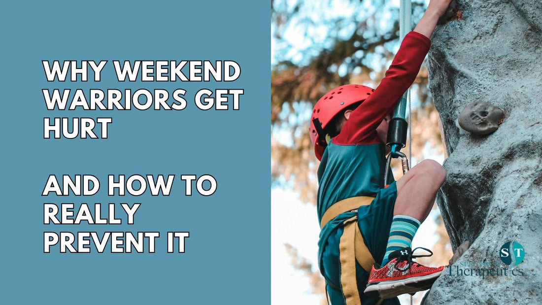 Weekend warrior hiker with ankle injury being assessed by physical therapis