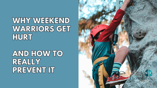 Weekend warrior hiker with ankle injury being assessed by physical therapis