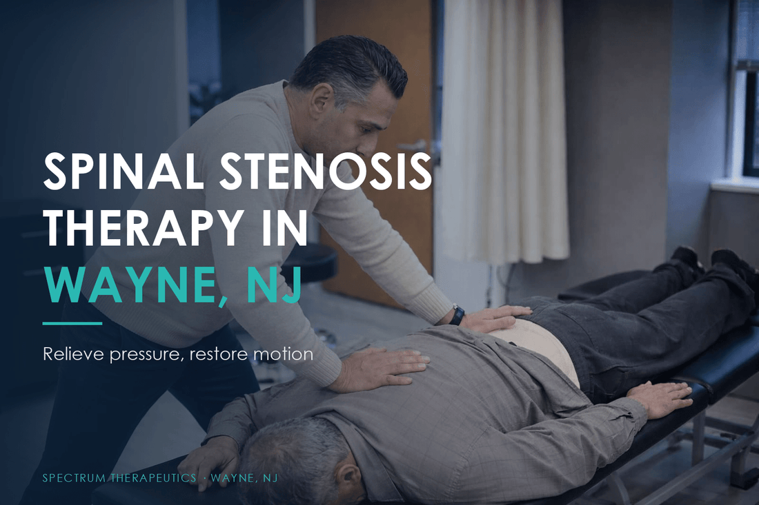 Dr. Rob Letizia treating the lumbar spine at Spectrum Therapeutics in Wayne, NJ.