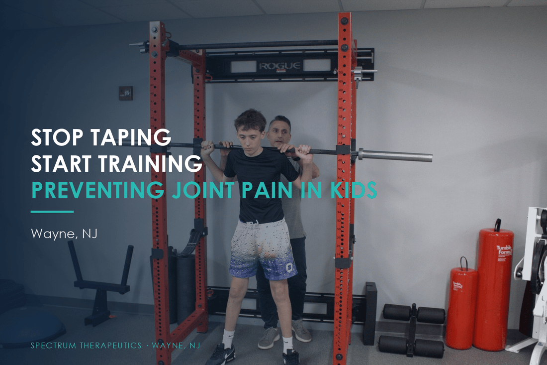Dr. Rob Letizia coaching a young athlete at Spectrum Therapeutics in Wayne, NJ.