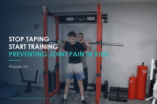 Dr. Rob Letizia coaching a young athlete at Spectrum Therapeutics in Wayne, NJ.