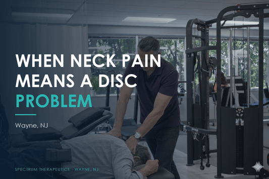 Dr. Rob Letizia treating the cervical spine at Spectrum Therapeutics in Wayne, NJ.