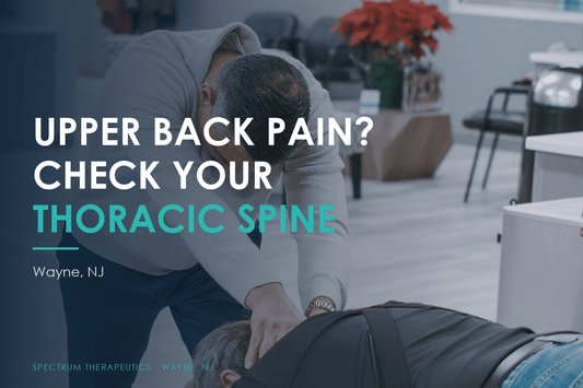 Dr. Rob Letizia treating the thoracic spine at Spectrum Therapeutics in Wayne, NJ.
