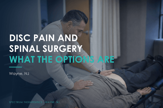 Dr. Rob Letizia treating disc-related low back pain at Spectrum Therapeutics in Wayne, NJ.
