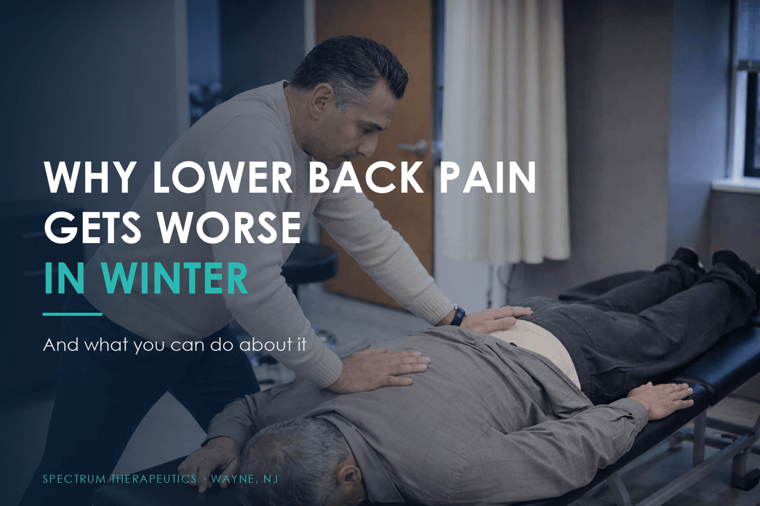 Dr. Rob Letizia treating the lumbar spine at Spectrum Therapeutics in Wayne, NJ.