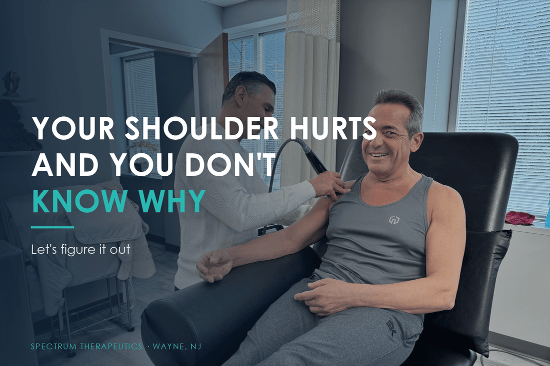 Dr. Rob Letizia treating a shoulder at Spectrum Therapeutics in Wayne, NJ.